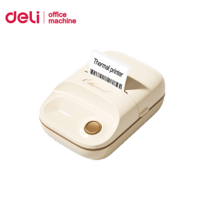 Deli เครื่องพิมพ์ฉลาก เครื่องพิมพ์ป้ายขนาดเล็ก ป้ายกันน้ำ ภาพคมชัด Mini Label Printer
