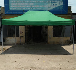 Nhà bạt di động Tuấn Ý 3mx45m - Bạt XANH LÁ nhà bạt sự kiện ngoài trời gian hàng hội chợ đa năng