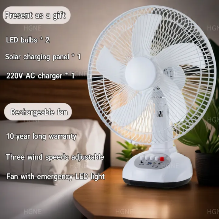 solar electric fan with panel 16 Inch standard rechargeable portable ...