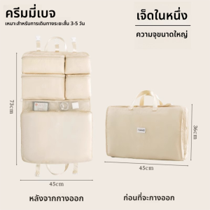 Tomm.Jk ก้อนบรรจุพับได้สําหรับเดินทาง กระเป๋าจัดระเบียบ กระเป๋าเดินทางกีฬา กระเป๋าจัดเก็บ กันน้ำ 7 in 1 ของใช้ เดินทาง