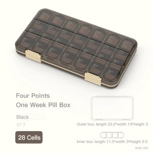 7 Days 28 Grid Medicine Organizer Medicine Box Pill Box Weekly Pill Storage Pill Case Container