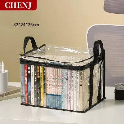 [COD] CHENJ TOOL Có thể gập lại Hộp sách sinh viên ký túc xá Lớp Học Cuốn Sách sắp xếp trong suốt không thấm nước hộ gia đình cuốn sách tổ chức hộp lưu trữ