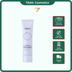 Kem Chống Nắng Beplain Chống Nắng Beplain Tím Nhạt Nâng Tone Kiềm Dầu Spf50+ Pa++++ - TRAN Cosmetics.