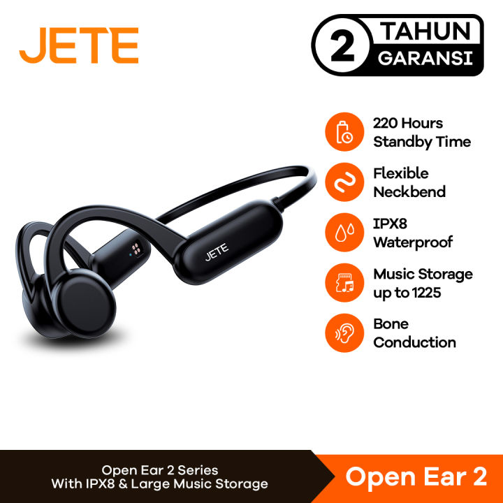 Sport Headset Bluetooth JETE Open Ear IPX8 Bone Conduction