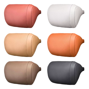 Ventilated Car Travel Pillow With Ergonomic Support For Long Propels Comfortable Headrest Produced Of Faux Leather And Fiber Cotton
