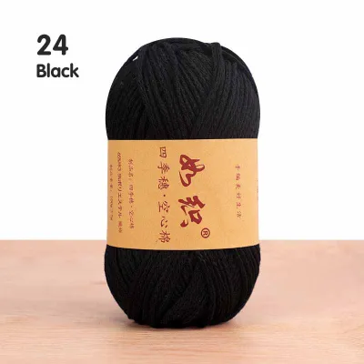 Cotton Yarn Round Strand Yarn 100g Pure Cotton Rope Hand Woven DIY Tapestry Cotton Yarn 2mm