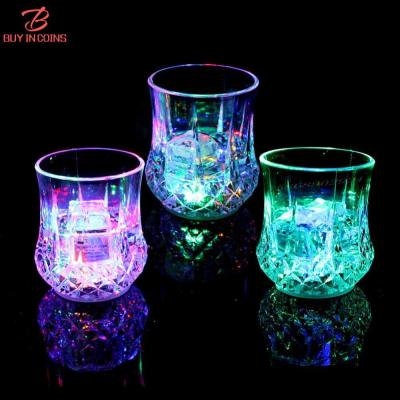BC 50ml/70ml Flashing Cup Wine Beer Whisky Mug Water Beverage Drinking Glass LED Automatic Glowing C