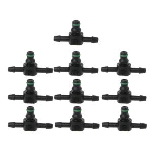10 Pcs for T Type Connector Pipe Hose Joiner Tube Fuel For 110 Series Injector Common Rail Injector Return Oil Backflow