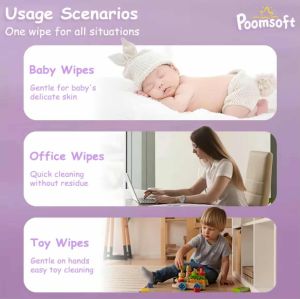 POOMSOFT LAVENDER SCENT BABY WIPES