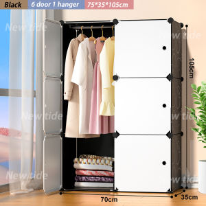 Clothes Cabinet Clothes Organizer Plastic Wardrobe Bedroom Storage Stackable Multipurpose Easy Assembly organizer storage