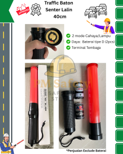 Senter Parkir/ Lampu Lalin Stick/ Stik Parkir/ Traffic Baton/ Tongkat Parkir/Lampu Tukang Parkir 54 cm -cahaya orange tanpa baterai