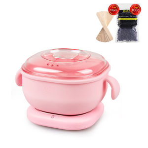 Wax Hair Removal Set Silicone Wax Heater Machine Depilatory Kit With 100g Hard Wax Bean