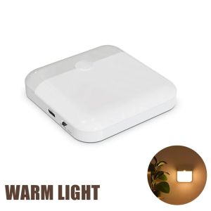 LRB81 Square LED Night Light Wireless Rechargeable Motion Sensor Light High Quality Large Smooth Surface Wall Lamp For Bedroom
