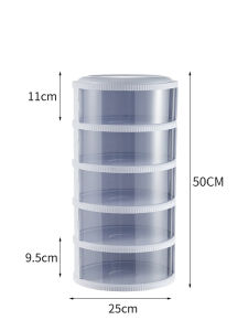 5 layer food storage sliding door organizer with cover Household Multi layer Food containers Thermal insulation preservation Anti flies food keeper Stackable Keep warm Dust proof Dish Food Tray Plastic Transparent Dust Proof Kitchen Accessories 