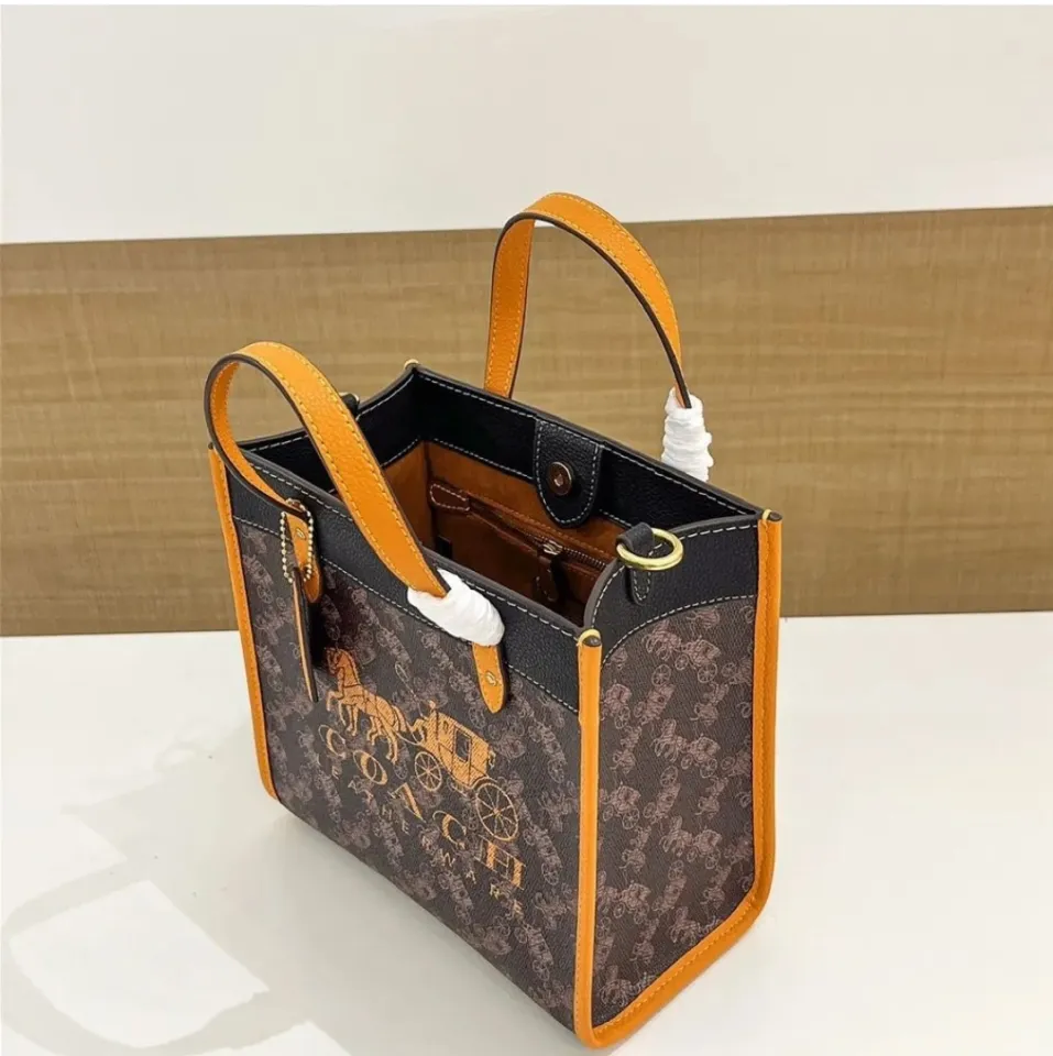 Coach field tote deals 22 papaya