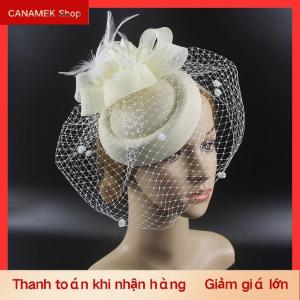 CS Lông Mạng Che Mặt Headband với ren hoa phụ nữ thanh lịch hat mũ nón hairpinshấp dẫn đám cưới bên tóc Clip