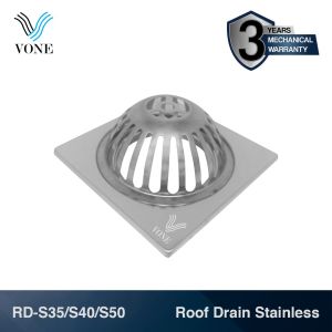VONE Roof Drain Saringan Talang Air Brass Stainless RD S35 S40 S50