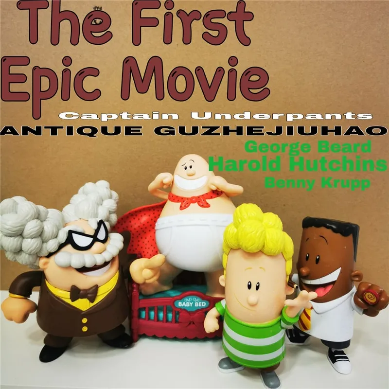 Movie Captain Underpants Benny Krupp George Beard Harold Hutchins Professor  Poopypants Melvin Sneedly Edith Action Toys Ks Toy