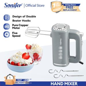 Sonifer Portable Electric Hand Mixer Baking Egg Beater Mixer Home Kitchen Tool Hand 2-in-1 Mixer