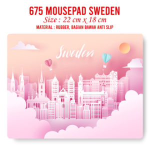 Swedia Dompet Landmark Souvenir Suvenir Oleh Oleh Sweden Mini Wallet Negara Dompet Panjang Pouch Mouse Pad Sweden