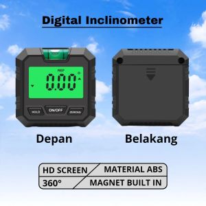 ms7 Digital Inclinometer level box dengan bubble level
