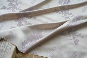 ผ้าซาตินแจ็คการ์ดสไตล์จีนวัสดุกี่เพ้านิ่มชุดเดรสหรูหราทำลวดลายดอกไม้วินเทจผ้าทอ