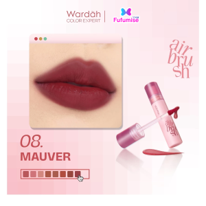 Wardah Airbrush Lip Tint 3g | Soft Blur Finish | Lightweight | Tahan Lama 24 Jam