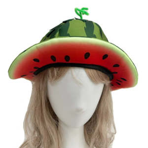 YOCKY Sáng tạo Mũ dưa hấu Thoải mái Dễ thương Mũ nắng rộng vành Mũ bãi biển  Mũ Halloween Tiệc Halloween