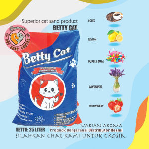 25 Liter Pasir gumpal wangi kucing BETTY wangi Aroma Lemon