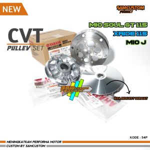 Paket Upgrade Pulley Rumah Roller Cvt Kirian Custom Pulley Racing Mangkok Kampas Ganda Custom Mio Soul Gt 115 Xride 115 Mio J