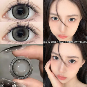 สีน้ำตาล/เขียว/ชมพู/เทา เลนส์สีด้วย diopters -4.50 ~ -0.00 เลนส์สายตาสั้นคอนแทค