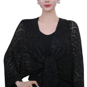 Soft Knit Summer Shawl Lightweight Breathable Design Sun Protections Wrap for Beach Vacation and Outdoor Activity