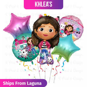 Gabby Dollhouse Birthday Party Theme Balloon Set 5pcs