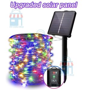 NEW Upgraded 22M 200LED Solar Light String Outdoor Waterproof LED Light 8modes Fairy Lights Hari Raya Garden Decoration RamadanLights