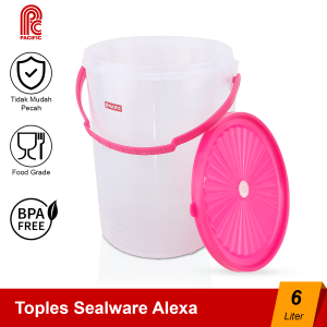 PACIFIC Alexa Sealware Bulat Toples Plastik Food Container Wadah Makanan 6 L