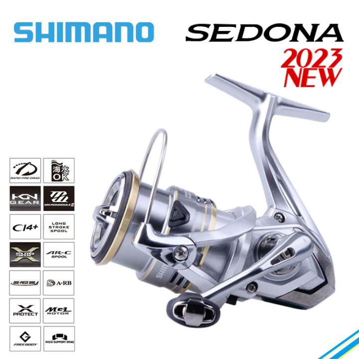 New 2023 Original SHIMANO SEDONA Silver Body Metal Spool Max Drag 3-11Kg  3+1BB Saltwater Spinning Reel Fishing Wheel