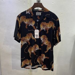Classics Wacko Maria Multiple Color Series Shirts High Street American Casual Men Women Fashion Shirt BOB Print Best Quality