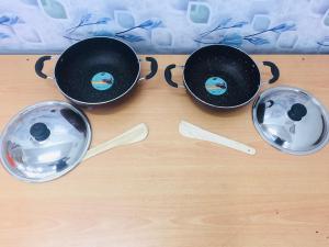 Oxford Non-Stick Extra Deep Kadai Granite Material/Granite Finish/2 Sizes Available/2.8mm Thicknes