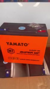 Bộ 04 bình Ắc quy xe máy điện CAO CẤP Yamato 12V - 30Ah 6-DZF-30 H7