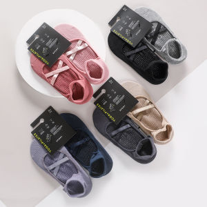 【2Pairs/Set】Ladies Yoga Pilates Socks Breathable Sweat-absorbent Cotton Non-slip Home Floor Socks