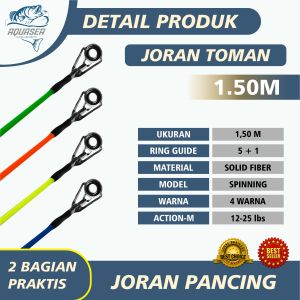 AQUASEA Joran Pancing Toman Spinning 1.50m - 1.80m Fishing Rod Carbon Fiber Fishing Tackle Outdoor Fishing Joran Pancing