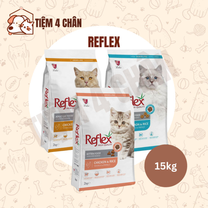 (Bao 15kg) Thức ăn khô hạt Reflex cho mèo con và mèo trưởng thành các ...