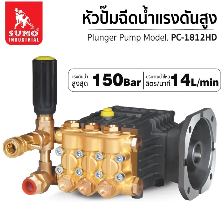 หัวปั๊มแรงดันสูง Model PC-1812HD 130-150 บาร์ สำหรับคาร์แคร์