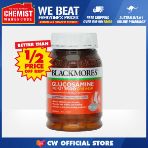 Blackmores Glucosamine Sulfate 1500mg One-A-Day 180 Tablets Help Ease Mild Joint Aches and Pains Supports Joint Mobility Health Chemist Warehouse
