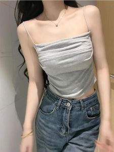 เสื้อครอบสายเดี่ยว เนื้อผ้านิ่มยืดใส่สบาย เสริมฟองน้ำ