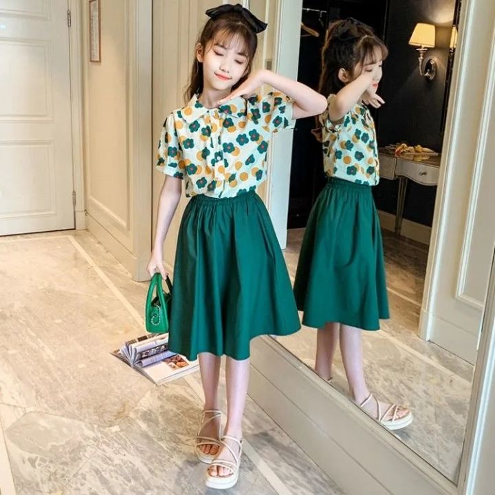 Casual blouse outlet and skirt