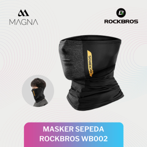 Masker Sepeda Rockbros WB002 Hitam Slayer Balaclava Motor Sport Cycling Gowes Baff Balacava Face Cover Quick Dry Anti UV