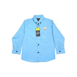 Baju Kemeja Anak Laki Hem Lengan Panjang Polos Katun Hitam Putih Umur 1-13 Tahun