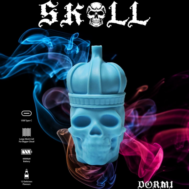 DORMI SKULL 12000 PUFFS TYPE C FAST CHARGING VAPE CAPACITY EXTRA