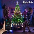 Smart Christmas Tree Lights with Ring Indoor Outdoor, 6.6FTx16 String 320 LED APP & Remote Control DIY Color Changing Christmas Tree Ring Lights Timing Music Sync for Christmas Tree Decorations. 